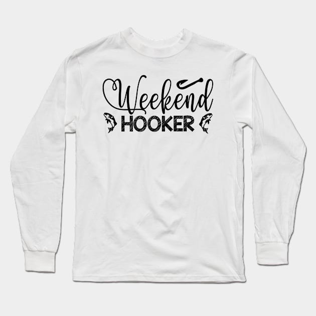 Wishing I Was Fishing - Less Talk More Fishing - Gift For Fishing Lovers, Fisherman - Black And White Simple Font Long Sleeve T-Shirt by Famgift